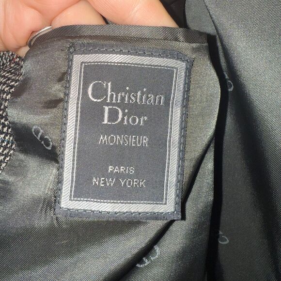 Chrisian Dior Monsieur Pure Wool Plaid Blazer - Black/White/Blue/Red 41S - Picture 8 of 9